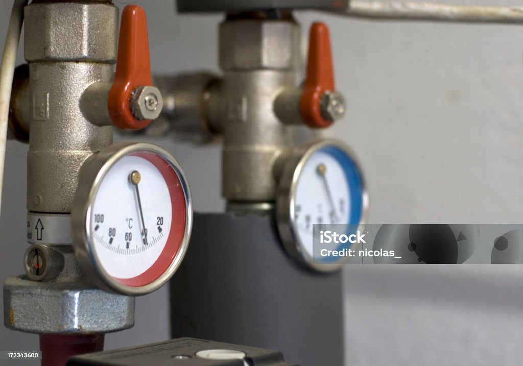 Medidor de temperatura de água No.2 - Royalty-free Calor Foto de stock