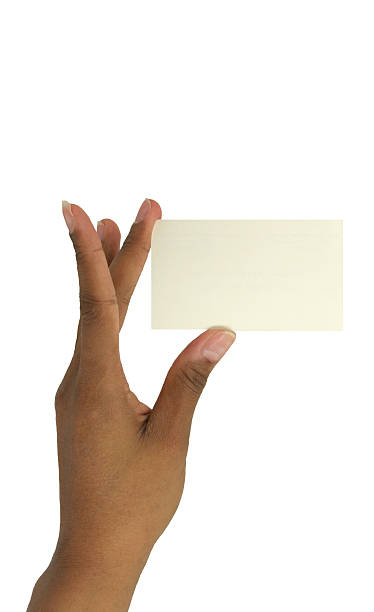 Fancy hands business card stock photo