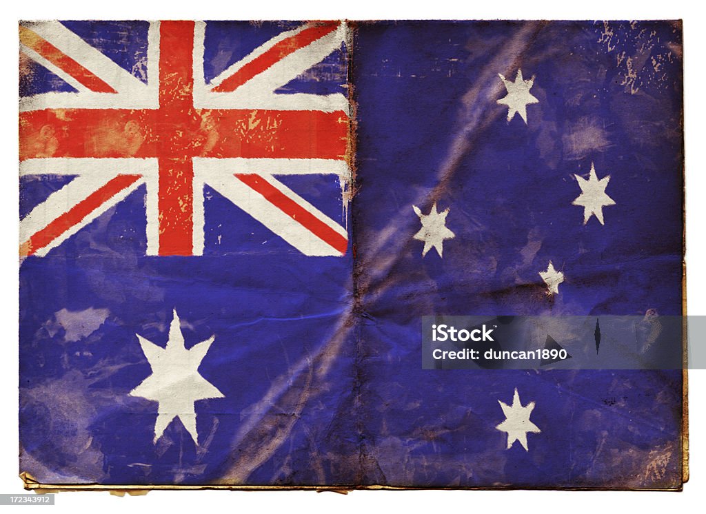 Australian Flag (XXL) The flag of Australia from the time of the Second World War.Other second world war era flags: Antique Stock Photo