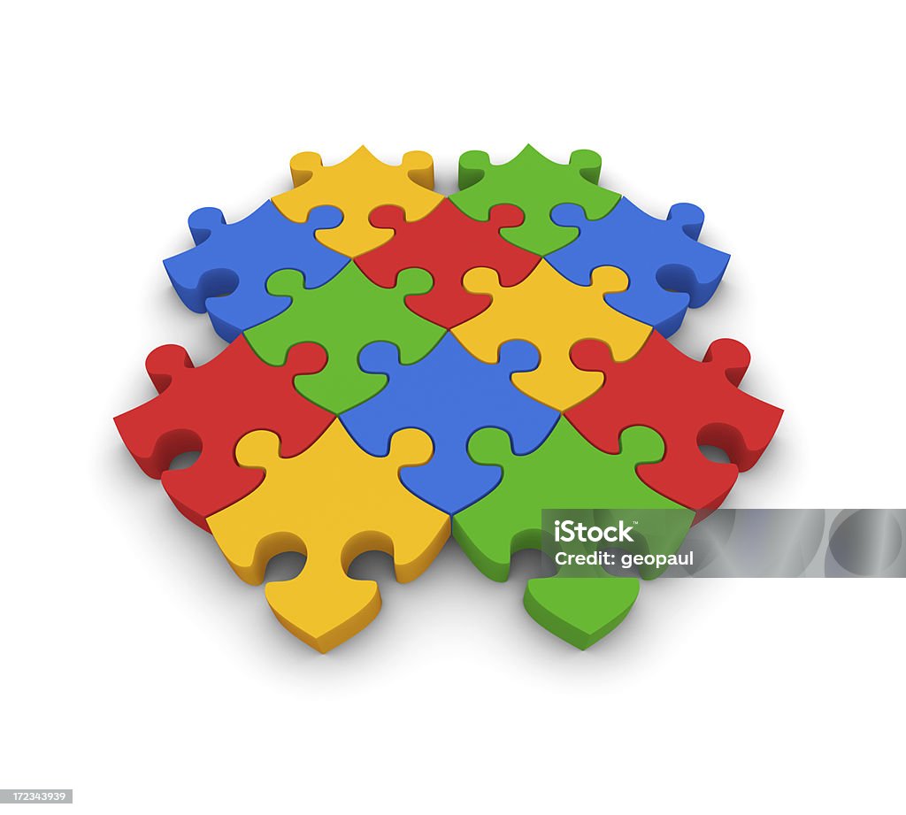 Formazione di puzzle - Foto stock royalty-free di Affari