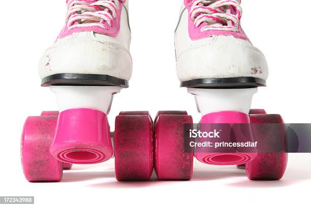 Pink And White Skates Stock Photo - Download Image Now - Cut Out, Roller Skate, Beauty