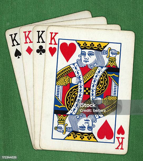 Four Kings Stock Photo - Download Image Now - Backgrounds, Concepts, Gambling