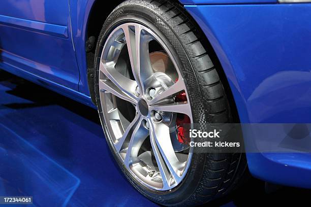 Sports Car Alloy Wheel Stock Photo - Download Image Now - Car, Blue, Tire - Vehicle Part