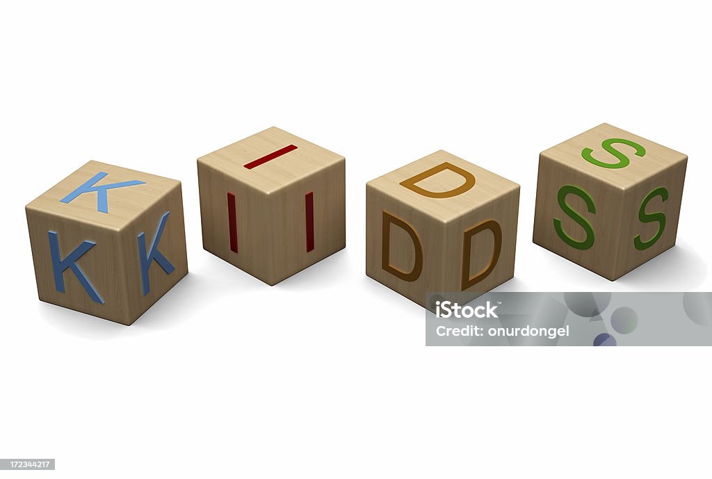 Kinder-Blöcke - Lizenzfrei Alphabet Stock-Foto