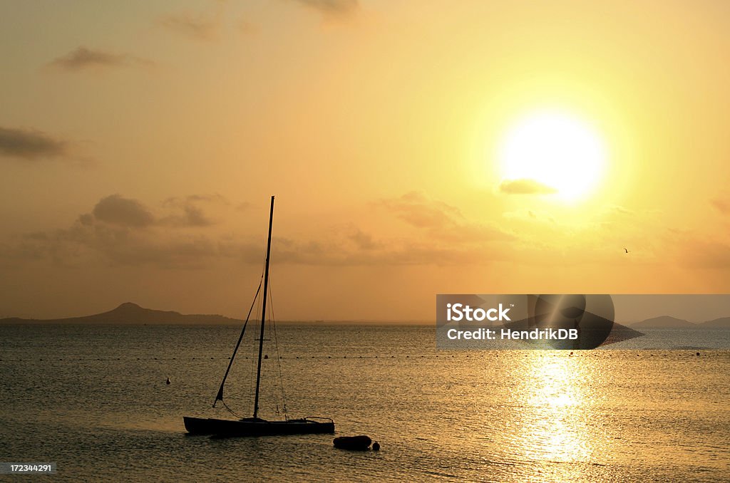Coucher de soleil sur la mar menor - Photo de Murcie libre de droits