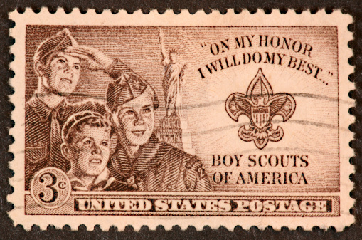1950 postage stamp honoring Boy Scouting.SEE ALSO