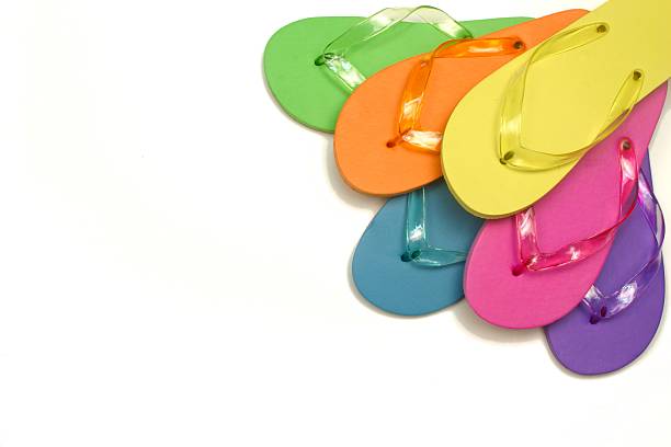 istock Bright colored Flip Flop stacked Series 172344369