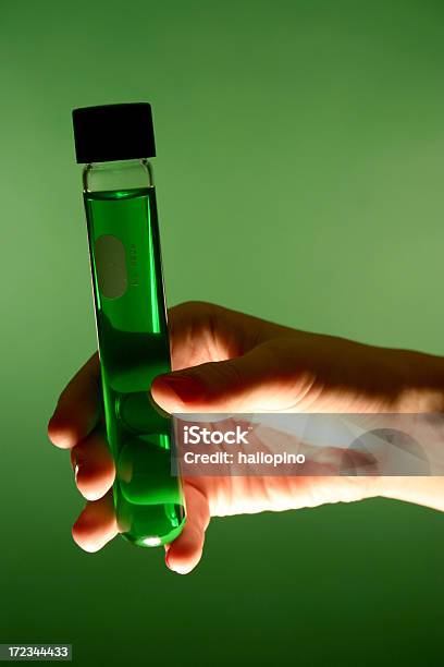 Green Test Tube Stock Photo - Download Image Now - Lid, Test Tube, Chemical