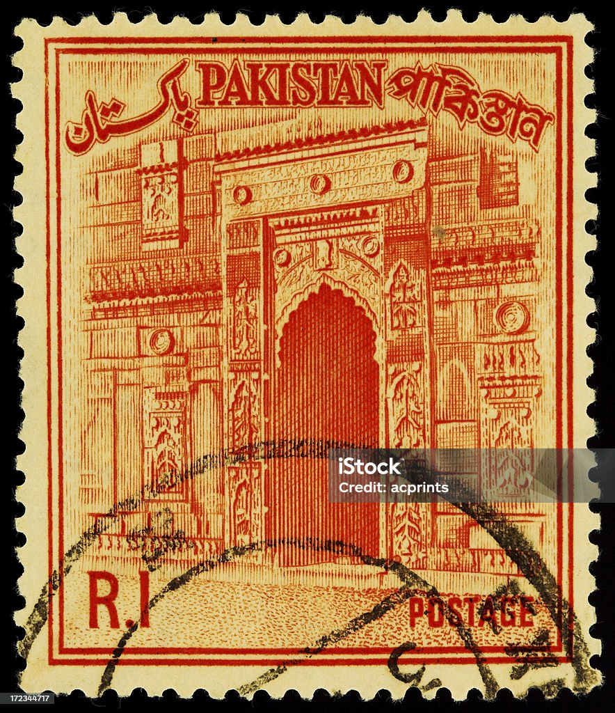 Vecchio Francobollo postale da Pakistan - Foto stock royalty-free di Busta