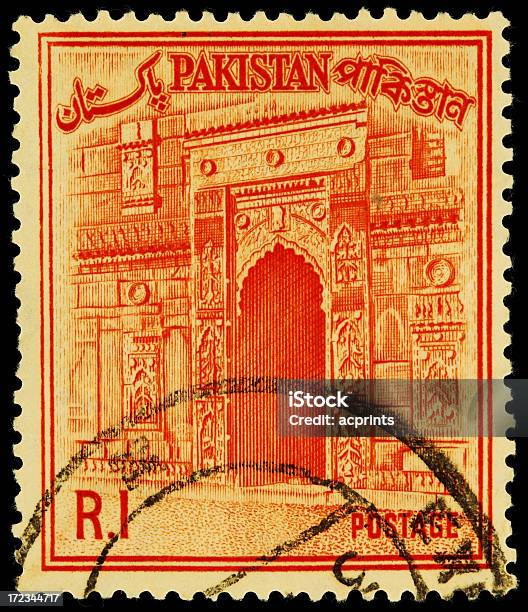 Vecchio Francobollo Postale Da Pakistan - Fotografie stock e altre immagini di Busta - Busta, Clipping path, Close-up