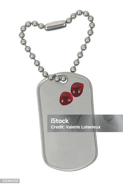 Sanguinosa Dog Tag - Fotografie stock e altre immagini di Accessorio da portare al collo - Accessorio da portare al collo, Guerra, Scontornabile