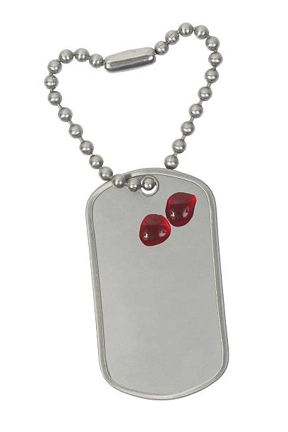 istock Bloody dog tag 172344737