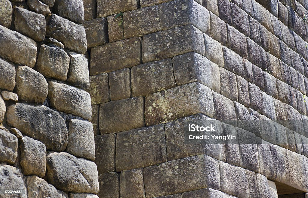Inka Stone Wall of Machu Picchu - Lizenzfrei Alt Stock-Foto