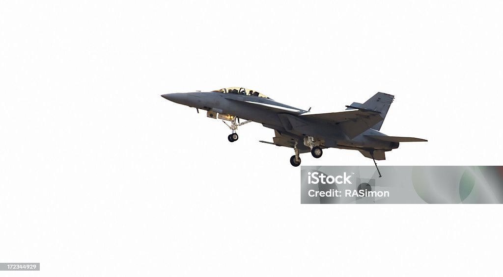 F/A 18 Hornet gotowe do ziemi - Zbiór zdjęć royalty-free (Agresja)