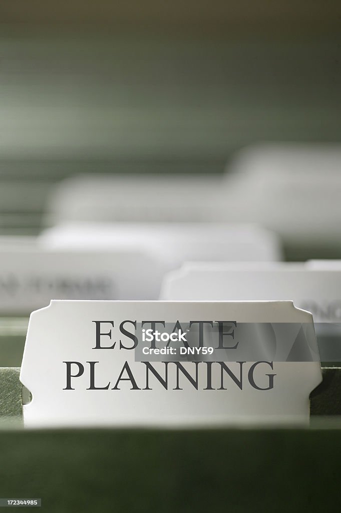 Estate Planning scheda Indice - Foto stock royalty-free di Testamento