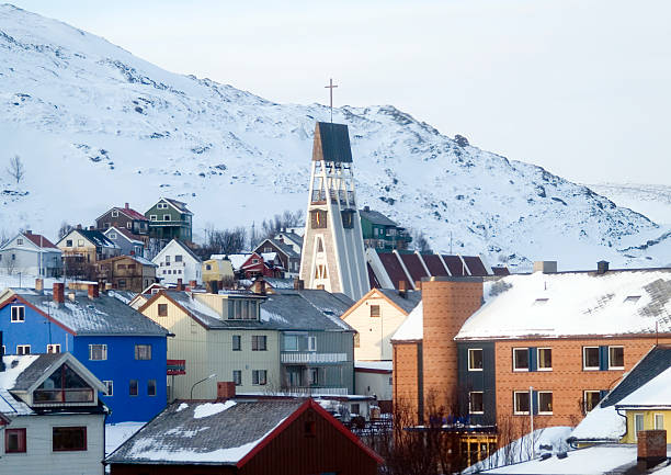 cathédrale de hammerfest - hammerfest photos et images de collection