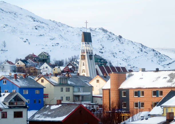 catedral de hammerfest - hammerfest imagens e fotografias de stock