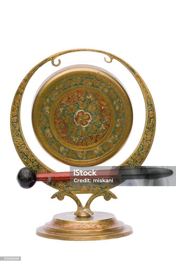 Isolado gong - Foto de stock de Antiguidade royalty-free