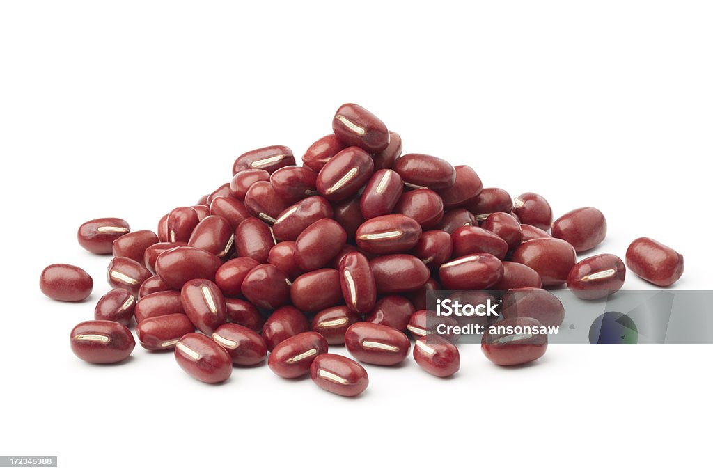 red beans pile of red beans isolated on white Bean Stock Photo