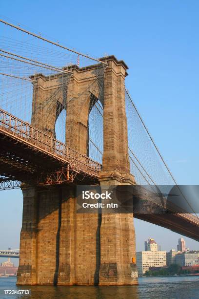 Ponte De Brooklyn Nova Iorque - Fotografias de stock e mais imagens de Ao Ar Livre - Ao Ar Livre, Arame, Arquitetura