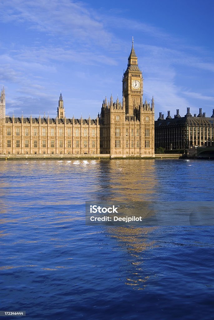 Big Ben e O Palácio de Westminster Londres Reino Unido - Royalty-free Amanhecer Foto de stock