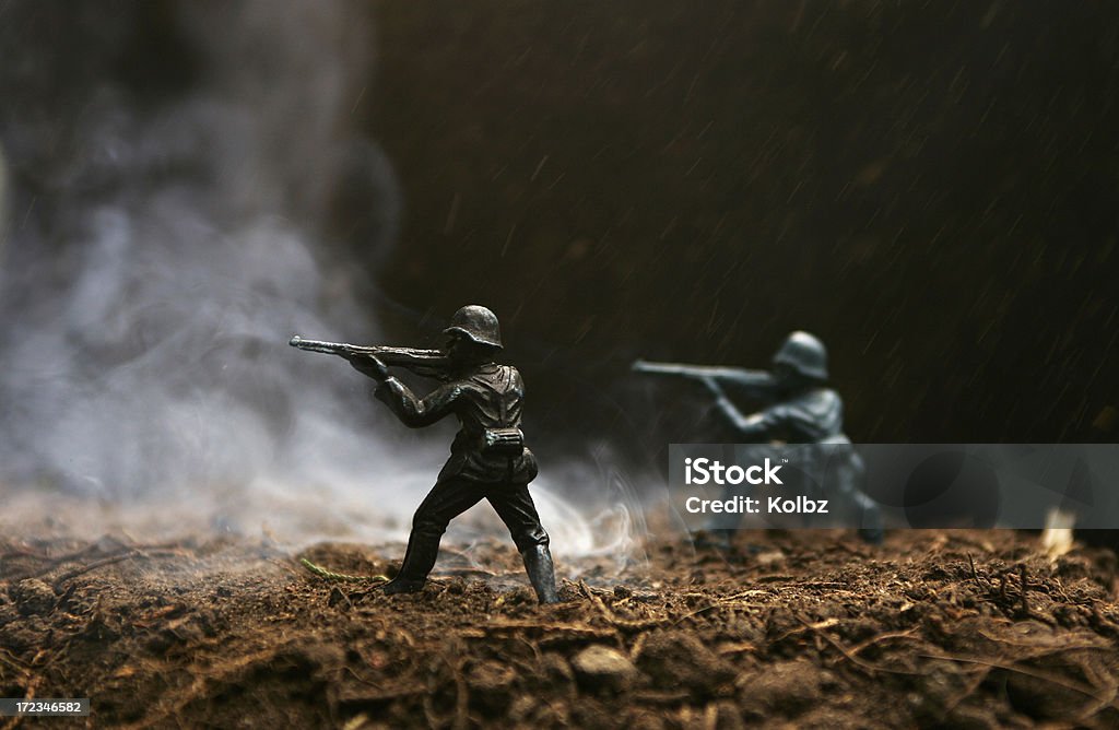 Soldaten im Krieg - Lizenzfrei Armeehelm Stock-Foto