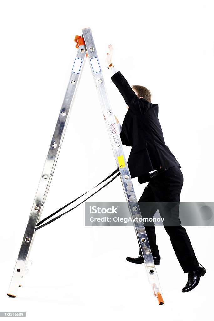 La escalera del éxito concepto de fotos - Foto de stock de Escalar libre de derechos