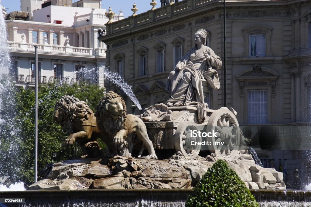 Statua di Cibeles, Madrid-Spagna - Foto stock royalty-free di Fuente de la Cibeles