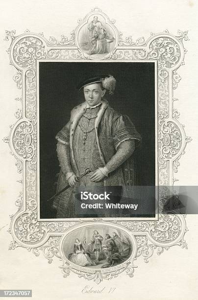 Porträtgravur King Edward Vi Of England 16 Jahrhundert Stock Vektor Art und mehr Bilder von England