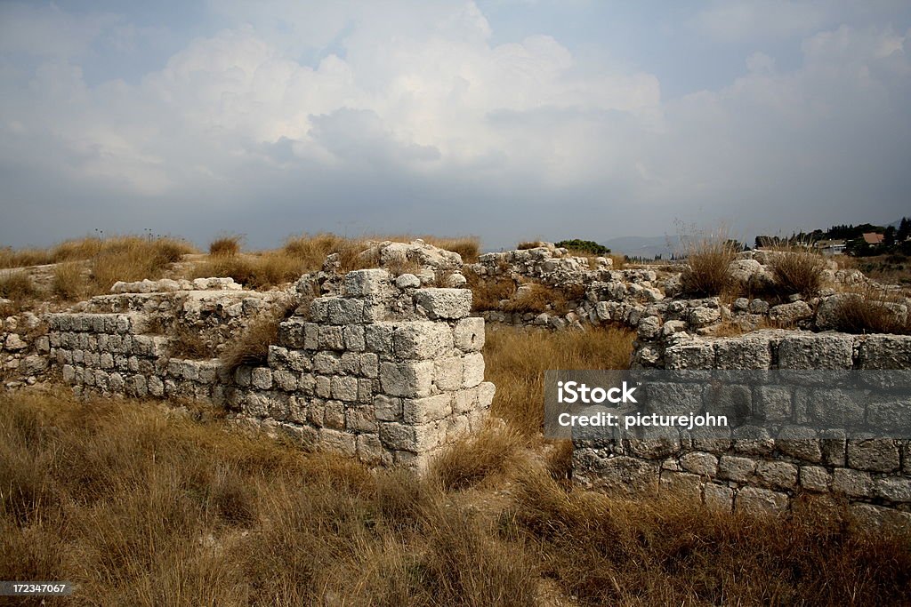 損なわれた Crusader 壁 - イスラエルのロイヤリティフリーストックフォト