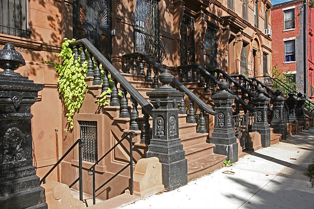 istock Stairway Outside Brownstone Homes 172347259