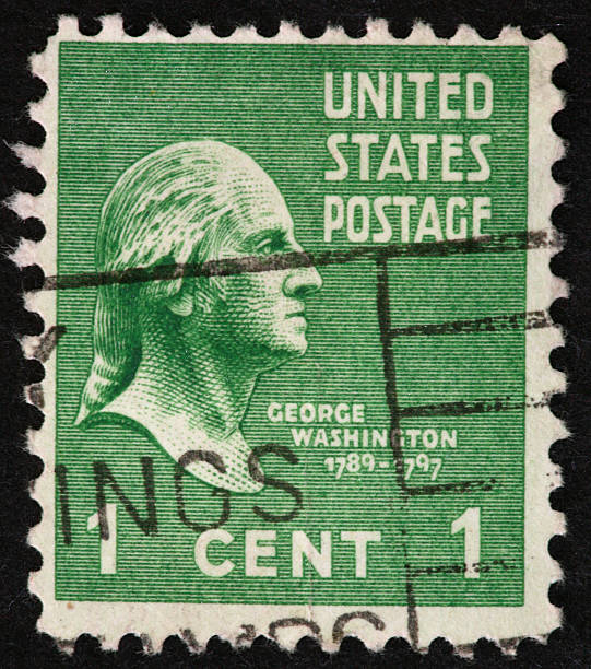 george washington di francobolli 1938-43 - president postage stamp profile usa foto e immagini stock