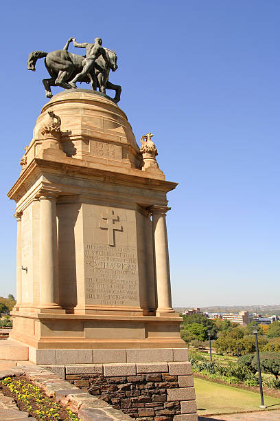 Memorial, Union Buildings, Pretoria, South Africa "A memorial to those South Africans who fell in the First World War, at the Union Buildings, Pretoria, South Africa. The city of Pretoria below." union buildings stock pictures, royalty-free photos & images