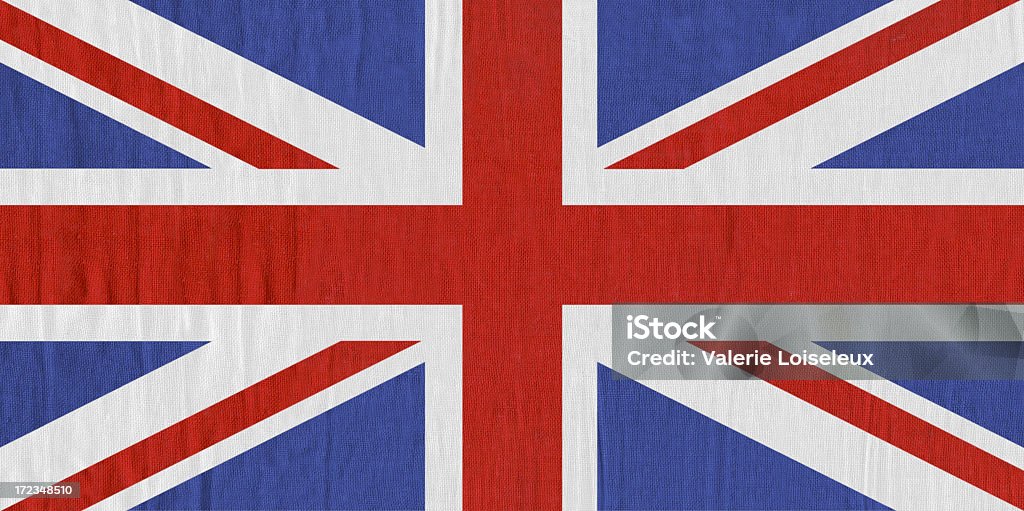 United Kingdom flag United Kingdom (Union Jack) flag in cotton. British Flag Stock Photo