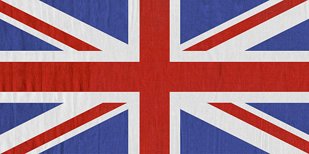 United Kingdom flag United Kingdom (Union Jack) flag in cotton. london memorabilia stock pictures, royalty-free photos & images