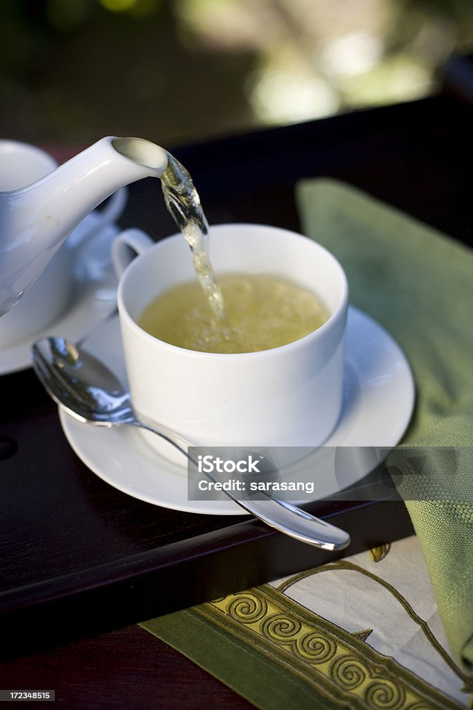 Tè in mogano delle applicazioni - Foto stock royalty-free di Alimentazione sana