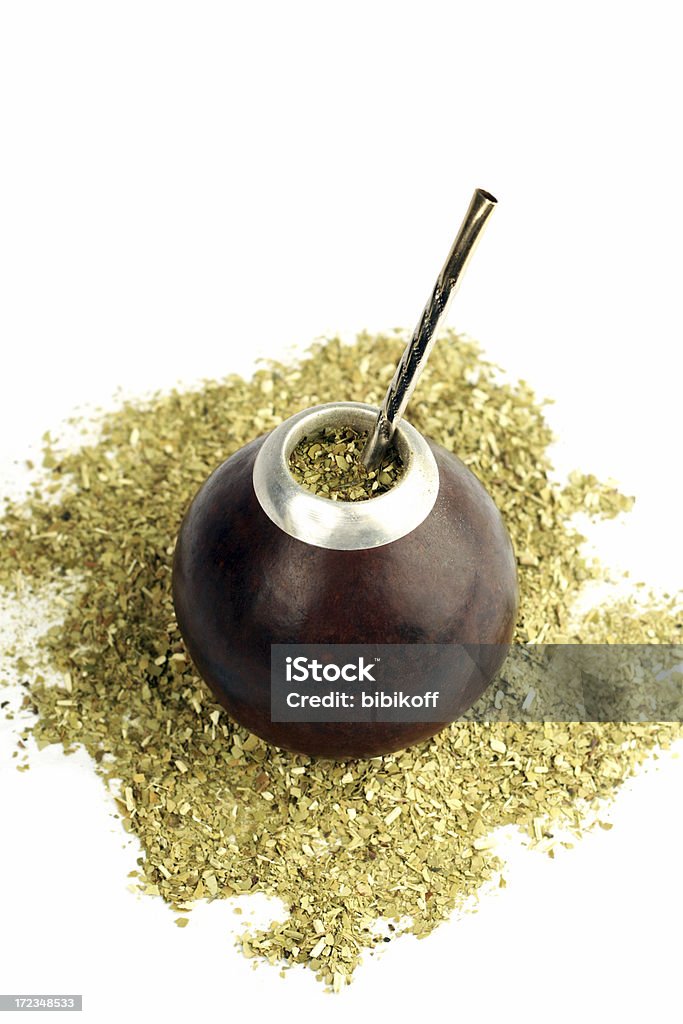 Yerba mate - Lizenzfrei Weißer Hintergrund Stock-Foto