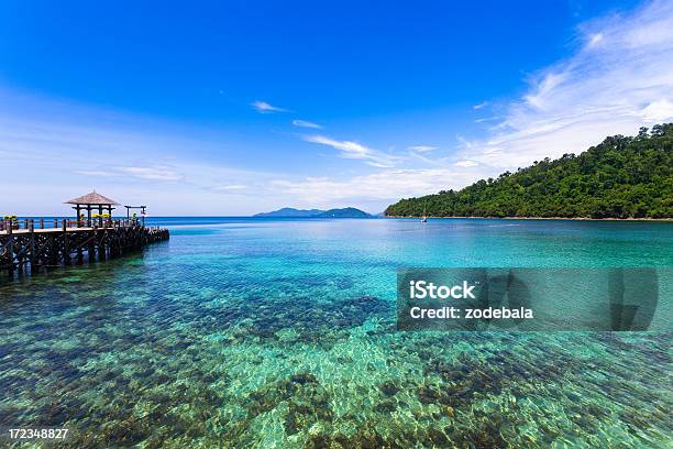 Foto de Tropical Jetty E Jungle Island e mais fotos de stock de Areia - Areia, Azul, Azul Turquesa