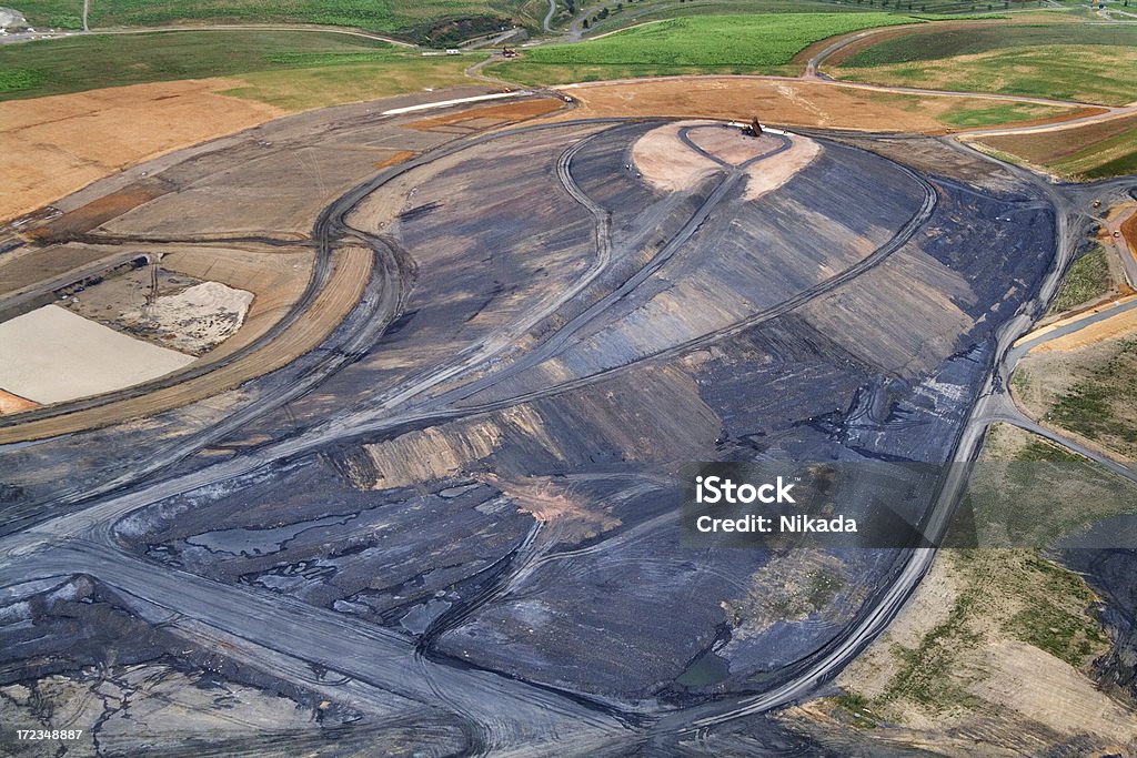 Mining area Mining area - aerial shot Uranium Stock Photo