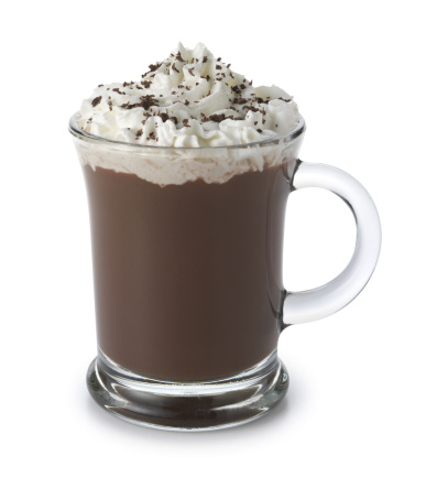Hot chocolate with whipped cream.
