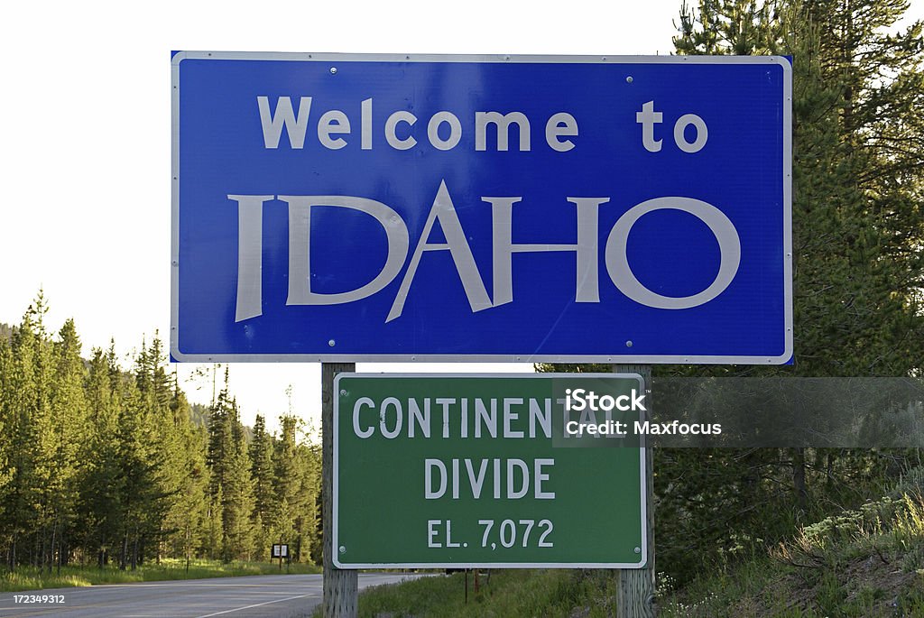 Idaho señal de bienvenida - Foto de stock de Idaho libre de derechos