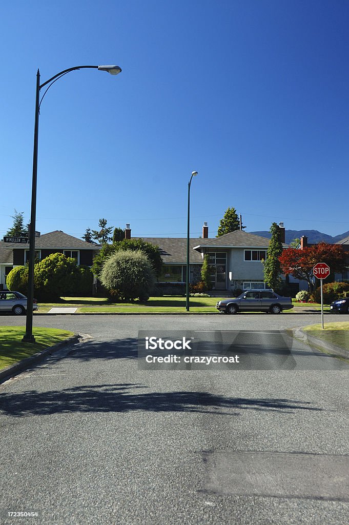 Suburban Straße in Vancouver, BC - Lizenzfrei Ausverkauf Stock-Foto