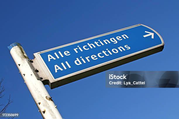 All Direction Sign Stock Photo - Download Image Now - Advice, Arrow Symbol, Below