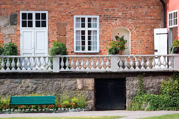 "The courtyard of the 16th century Gripsholm Castle, Mariefred, Sweden."