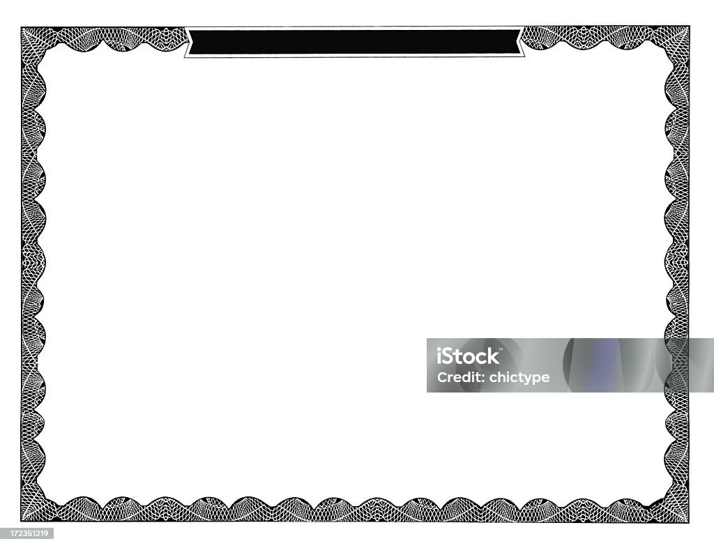 Vuoto certificato - Foto stock royalty-free di Certificato