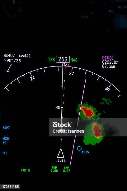 Display Di Navigazione Con Radar Immagine Di Un Temporale - Fotografie stock e altre immagini di Radar