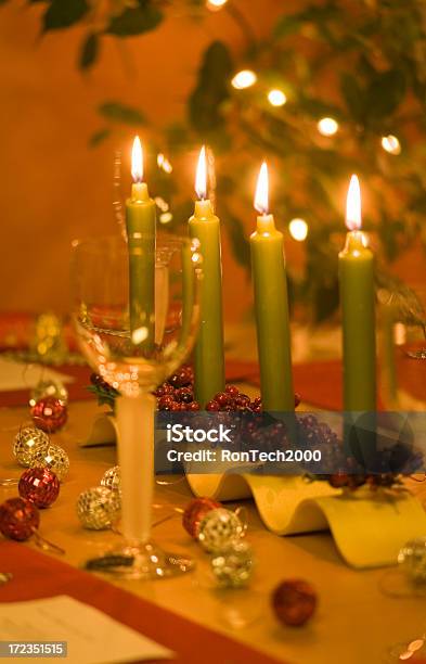 Festive Table Setting Stock Photo - Download Image Now - Affectionate, Candle, Celebration