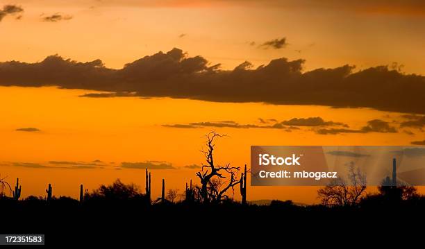 Stormy Deserto Tramonto - Fotografie stock e altre immagini di Ambientazione esterna - Ambientazione esterna, Ambientazione tranquilla, Andare giù