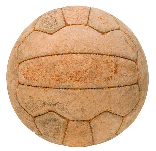 旧サッカーボール - soccer ball old leather soccer ストックフォトと画像