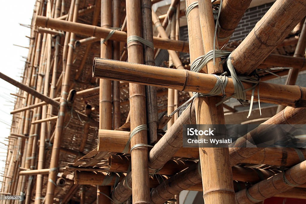 Andamio de bambú - Foto de stock de Andamio - Herramientas de construcción libre de derechos